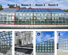 Four separate rooms with varying degrees of coverage with transparent solar panels were used. (Image source: Murdoch University)