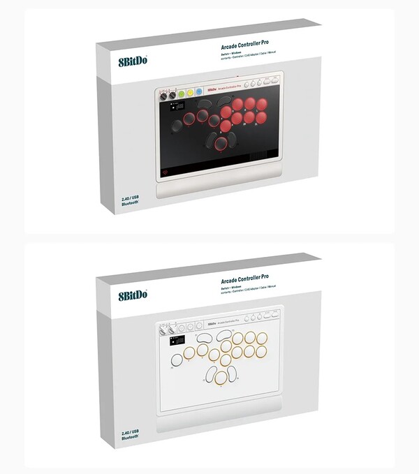 The 8BitDo Arcade Controller Pro is available in two colors.
