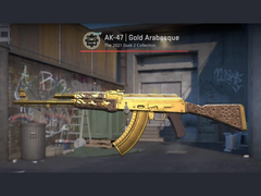 The Gold Arabesque skin for the AK-47 in Counter Strike 2 (image source: r/ohnePixel)