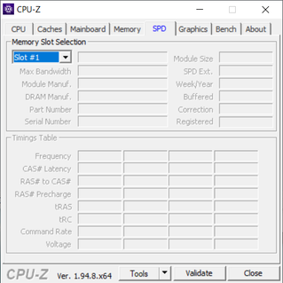 CPU-Z - SPD (not available)