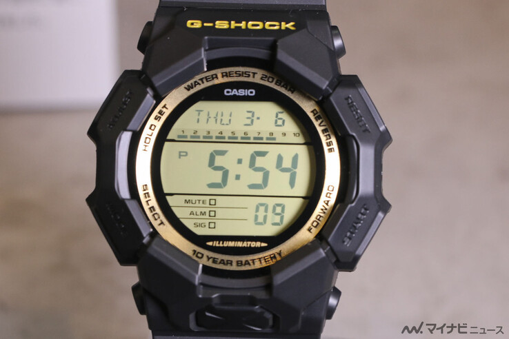 The Casio G-Shock GD-010GB-1A9 watch. (Image source: MyNavi News)