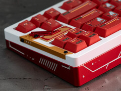 Chilkey Slice68 HE gaming keyboard in red seen from the back