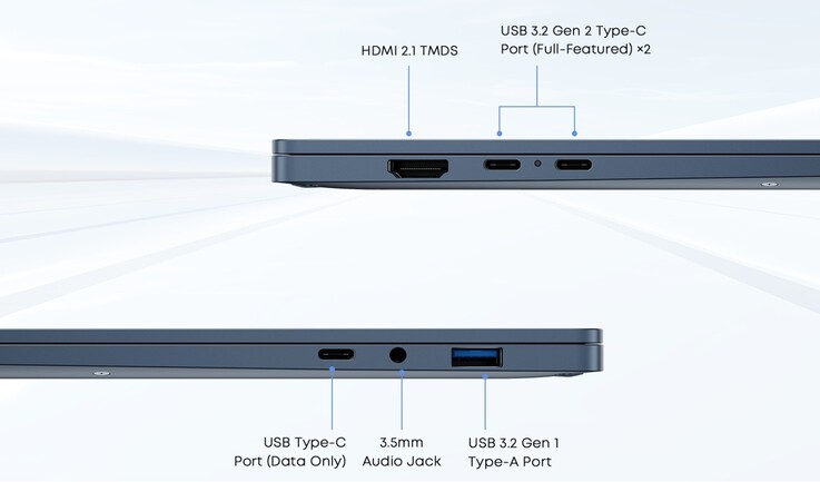 The external ports on the Chuwi CoreBook Air (Source: Chuwi)