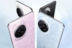 The Huawei Nova 14 Pro comes in feather sand black, frost white, ice blue, and ice crystal powder colorways (Image source: Huawei)
