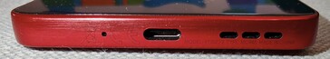 Bottom: microphone, USB-C port, speakers