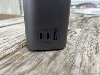 The Mini MagSafe Power Station has two USB-C 100 W ports and one USB-A 22.5 W port.