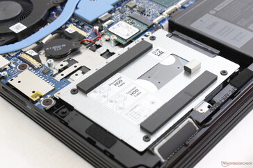 Secondary 2.5-inch SATA III bay sits underneath the right palm rest