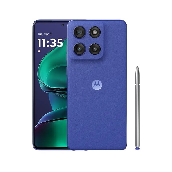 The Motorola Edge 60 Stylus Pantone Surf the Web looks a darker version of the Pixel 10's Indigo. (Image source: Motorola)