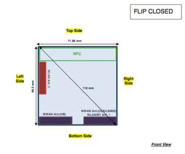 The FCC's exhaustive battery of images on the Motorola Razr reveal nearly every aspect of the new device. (Source: FCC)