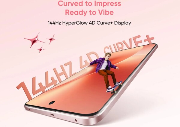 The Realme 15 will have a 144Hz refresh rate like the Realme 15 Pro. (Image source: Realme) 