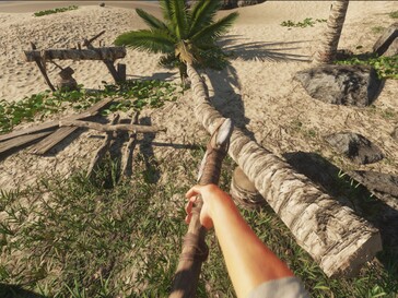 In the early stages of Stranded Deep, chopping wood is one of the main tasks.