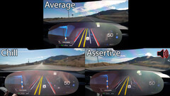 Tesla&#039;s Full Self-Driving Beta modes (image: DÆrik/YouTube)