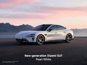 ... and the 2026 Xiaomi SU7 in Pearl White.