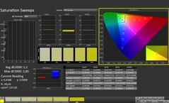 CalMAN: Colour saturation (calibrated)