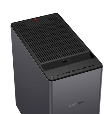 The Lenovo ThinkCentre X also boasts a healthy amount of front I/O. (Image source: Lenovo)