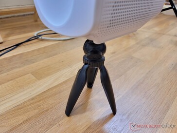 The tripod can be made slightly taller, but then the unit can become top heavy and prone to falling