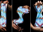 LG unveils Stretchable LCD display prototype that can be stretched, pulled, and twisted. (Image source: LG Display)