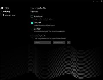 We used the enthusiast mode