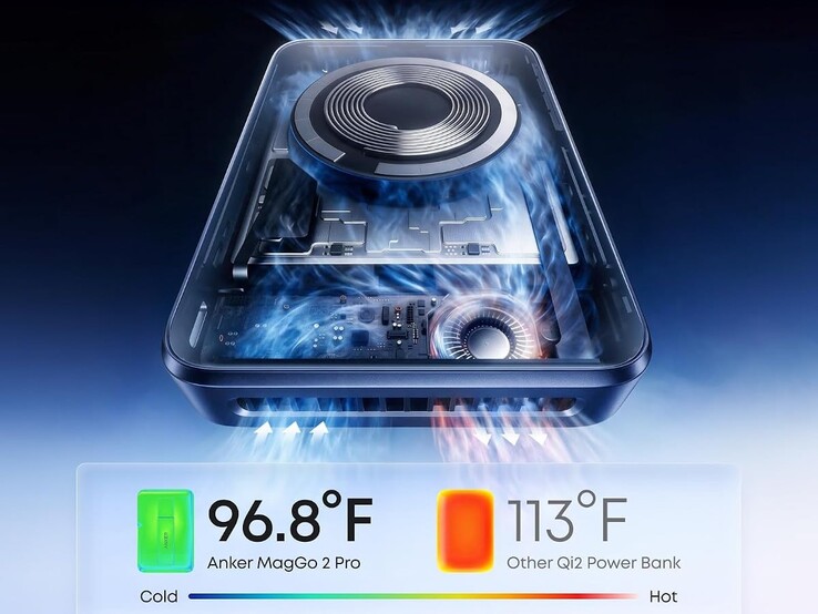 Anker MagGo 2 Pro has a turbo fan and dual vents to keep it cool