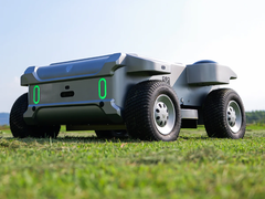Apollo Turfstorm’s modular yard robot (pictured) is crowdfunding at Kickstarter. (Image source: Apollo Turfstorm)