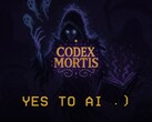 Banner for AI game Codex Mortis (Image source: Steam with edits)