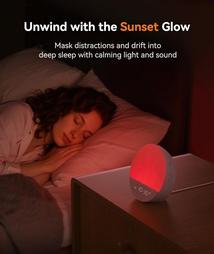 The Dreamegg Sunrise 1+ alarm clock has a sunset mode. (Image source: Dreamegg)