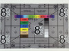 Our test chart photographed with the telephoto lens