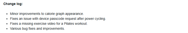 The release notes for Garmin beta version 14.07 for the Venu 3 and vivoactive 5 smartwatches. (Image source: Garmin)