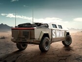 Rendering of a modified Tesla Cybertruck. The Las Vegas Metropolitan Police Department has been gifted 10 units of the electric pickup truck (Image source: Sheriff_LVMPD on X)