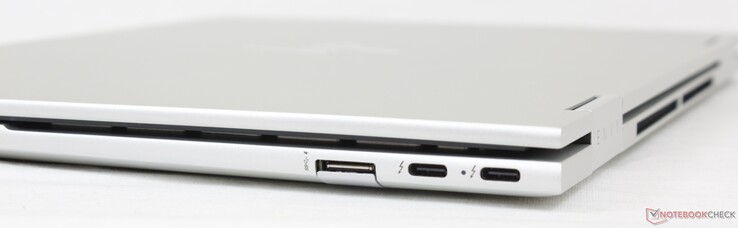 Right: USB-A 10 Gbps, 2x Thunderbolt 4 w/ Power Delivery + DisplayPort 1.4