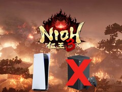 Nioh 3 logo shown above PS5 and Xbox consoles
