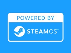 Devices that run SteamOS out of the box will have the Powered by SteamOS logo. (Image source: Valve