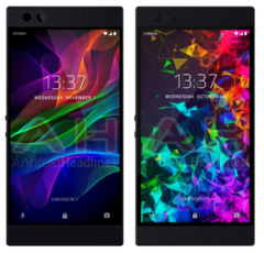 The Razer Phone on the left and the Razer Phone 2 on the right. (Source: Phone Arena)