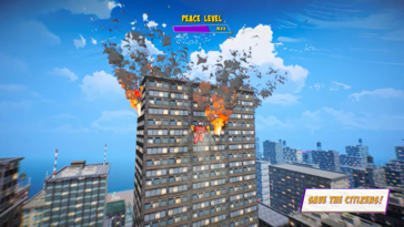 It's not all about punching your way through - save civilians from burning buildings and other dangerous scenarios (Image Source : Superhero Simulator Steam page)