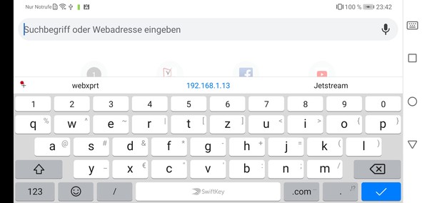 Using the default keyboard in landscape mode