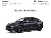 Tesla now offers inventory Model Y for under $35,000 (Image source: Tesla)