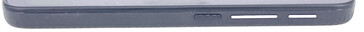 Right: Standby button, volume rocker, freely assignable button
