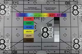 Picture taken of the test chart