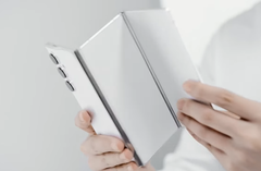 Opens up to reveal a 10-inch OLED display (Image Source: Tecno)