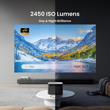 The high brightness allows for use in strong ambient light.