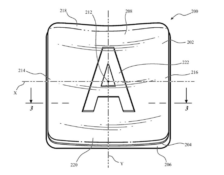 An image from Apple's glass keycap patent. (Image: USPTO)