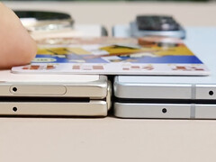 The Galaxy Z Fold7 appears to be thinner than the Ivory White version of the Magic V5 here, from right to left. (Image source: Ice Universe)