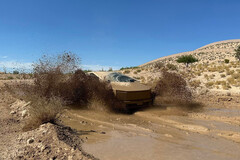 A tri-motor Performance Cybertruck would likely perform rather impressively off-road. (Image source: Tesla)