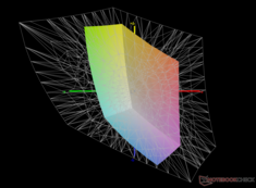 vs. Adobe RGB: 40.7% coverage