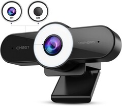 eMeet C970L 1080p60 webcam on sale for $35 USD with integrated light and privacy shutter (Image source: Amazon)
