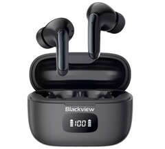 Blackview AirBuds 8 waterproof TWS earbuds in Polar Night Black finish (Image source: Blackview)