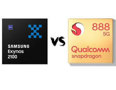 The Exynos 2100 is on average slightly faster than the Snapdragon 888. (Image Source: GizmoChina)