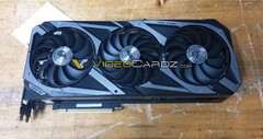 The ASUS ROG Strix GeForce RTX 3090 features a triple-fan design (Image source: Videocardz)