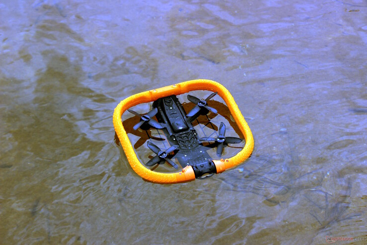 When the HoverAir Aqua lands upside down in the water...