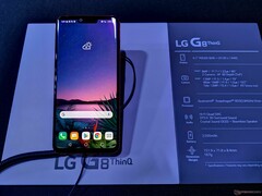 The LG G8 ThinQ on display at MWC19.